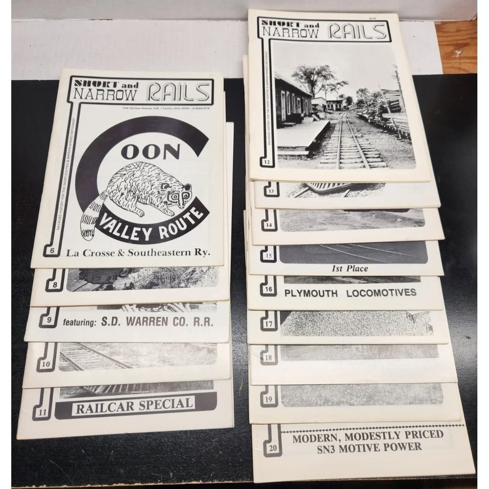14‎ Issues of 1986 Short & Narrow Rails # 6, 8 - 20